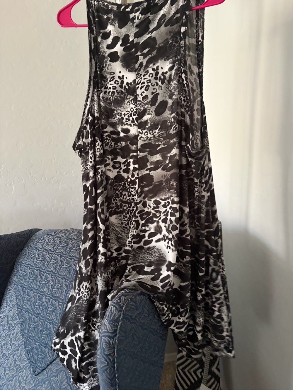 Black & White Leopard Print Sleeveless dress